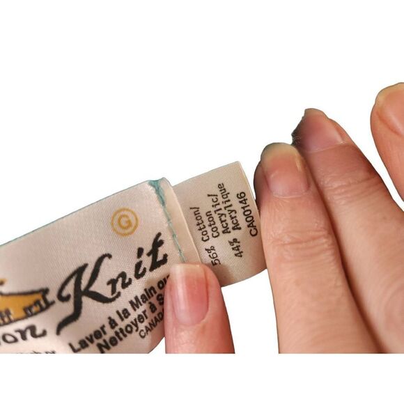 Teal 60s 70s Vintage Knit Top Sweater Short Sleeve Pastel - Picture 3 of 7